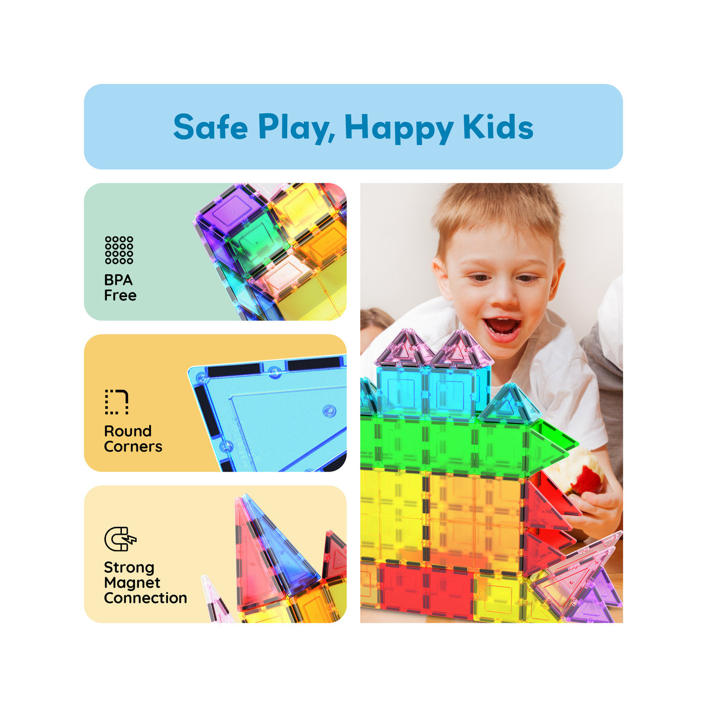 Picasso Tiles 101pc Magnetic Tile Classic Building Blocks