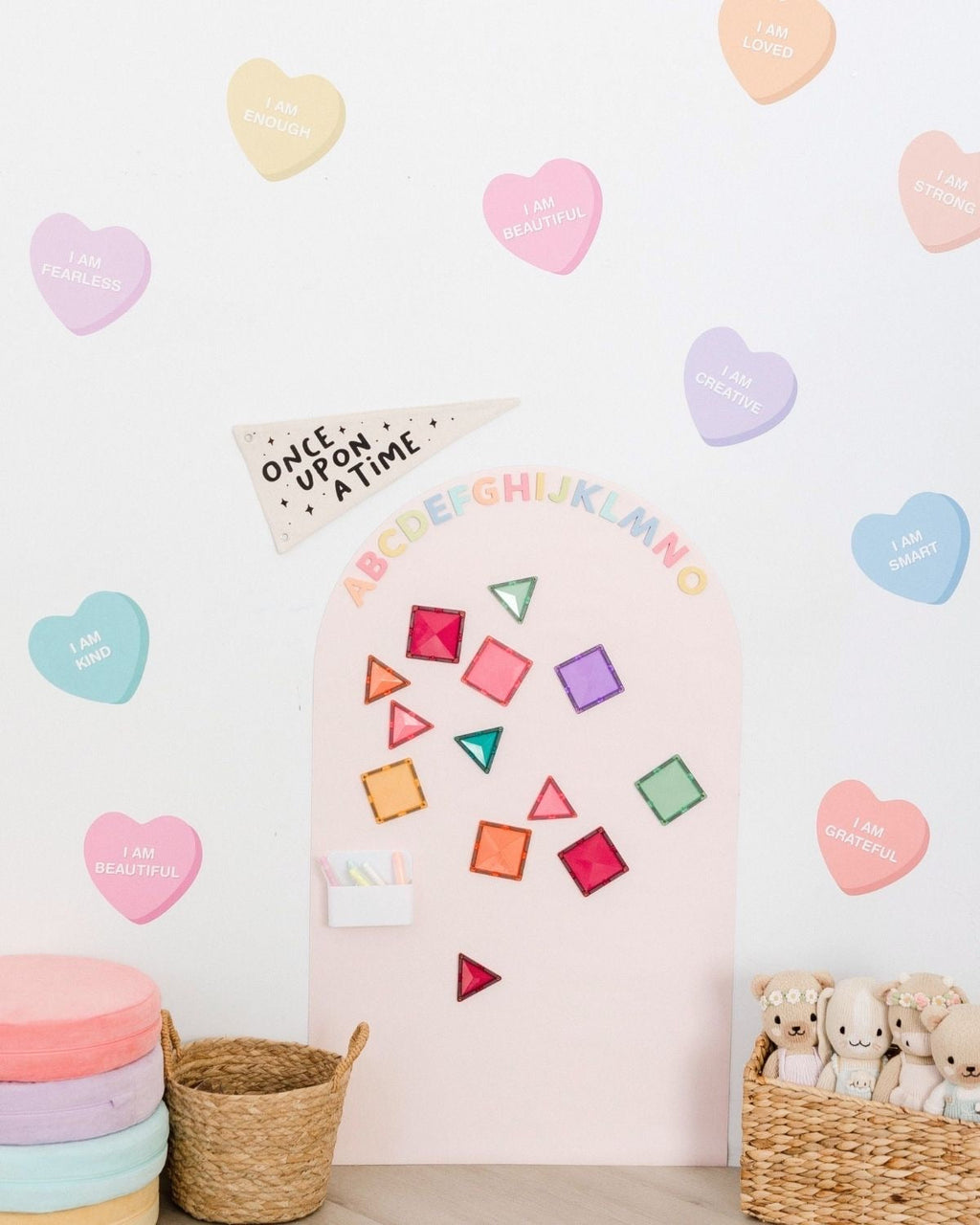 Stickers de Pared - Corazones de Afirmación Bright