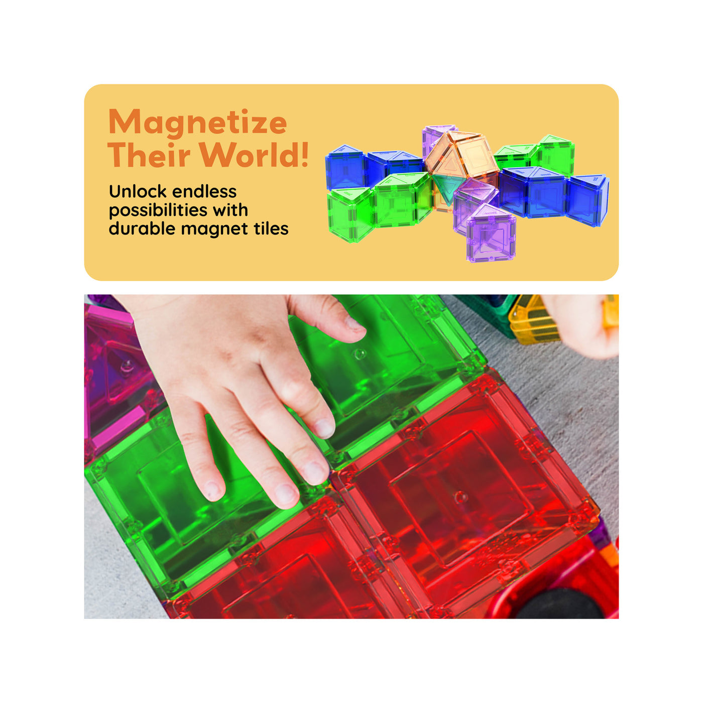 Picasso Tiles 101pc Magnetic Tile Classic Building Blocks