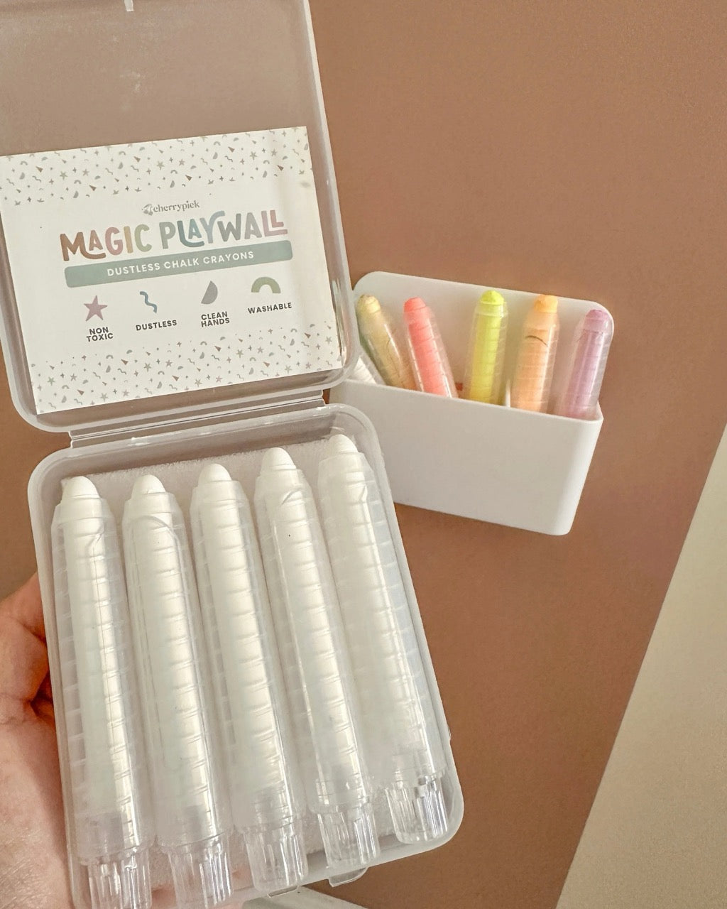 Dustless Chalk Crayons + Magnetic Holder Bundle