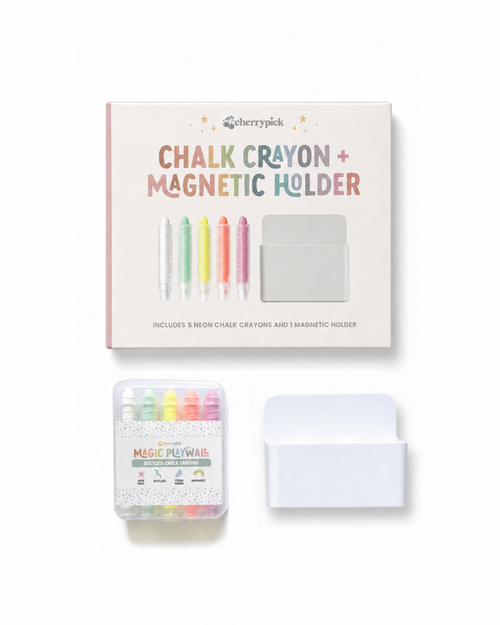 Dustless Chalk Crayons + Magnetic Holder Bundle