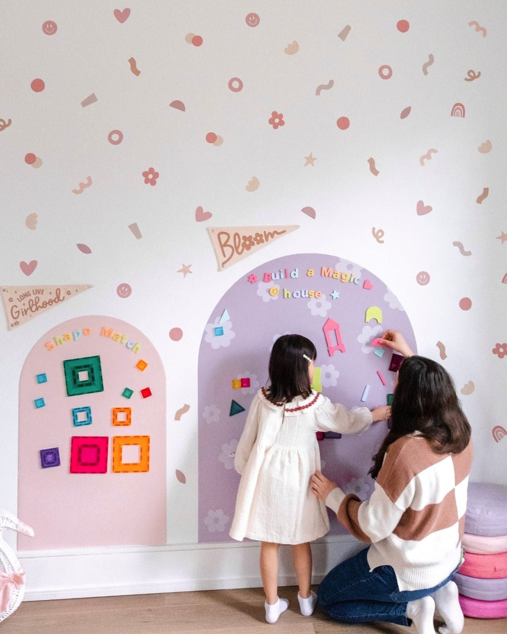 Stickers de Pared — Formas Abstractas Pastel
