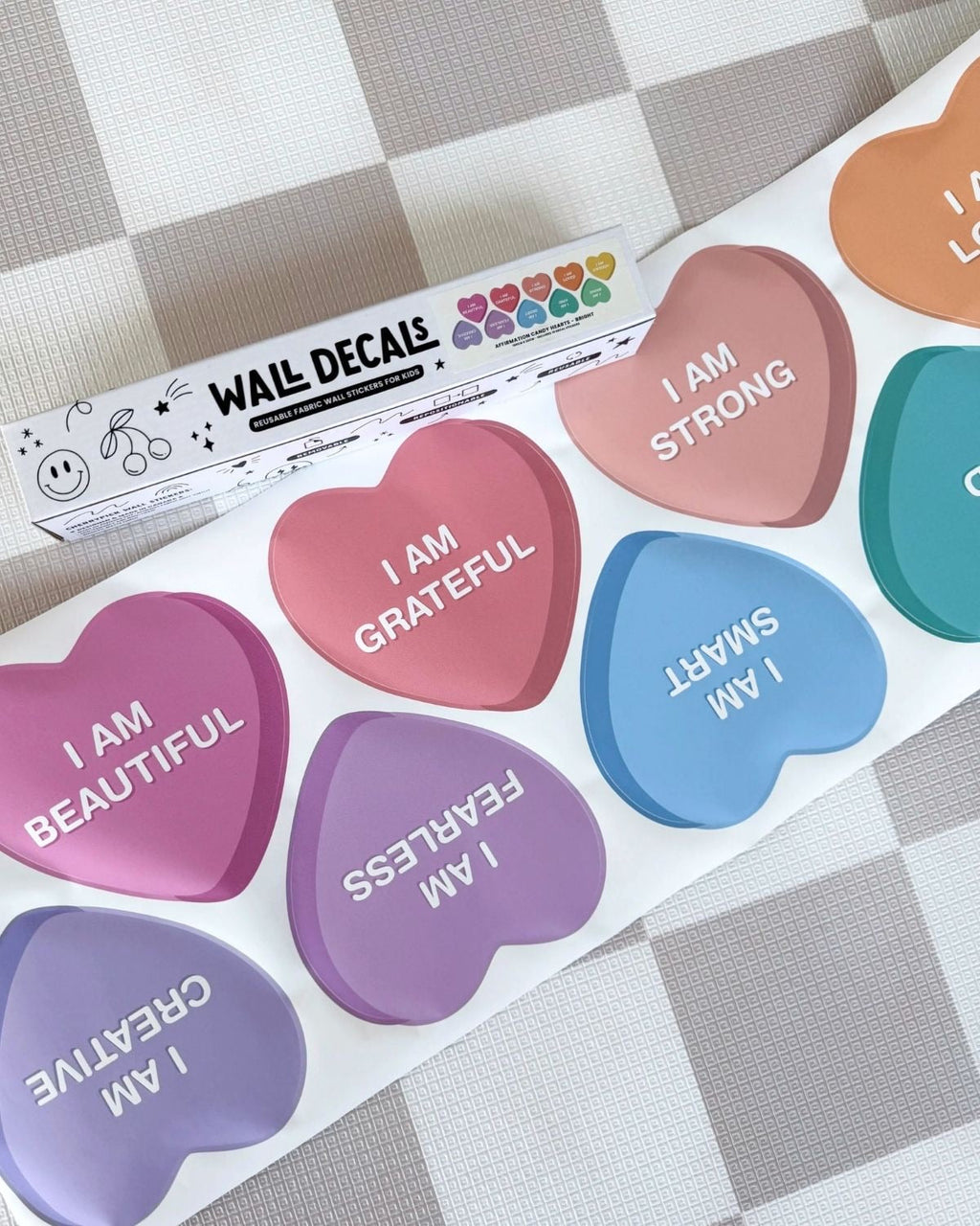 Stickers de Pared - Corazones de Afirmación Bright
