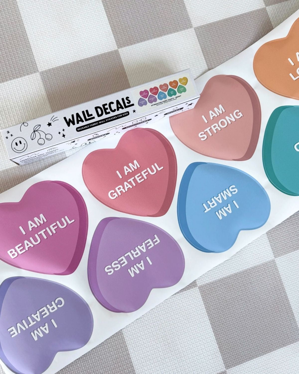 Stickers de Pared - Corazones de Afirmación Bright