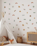 Stickers de Pared - Formas Abstractas Tierra