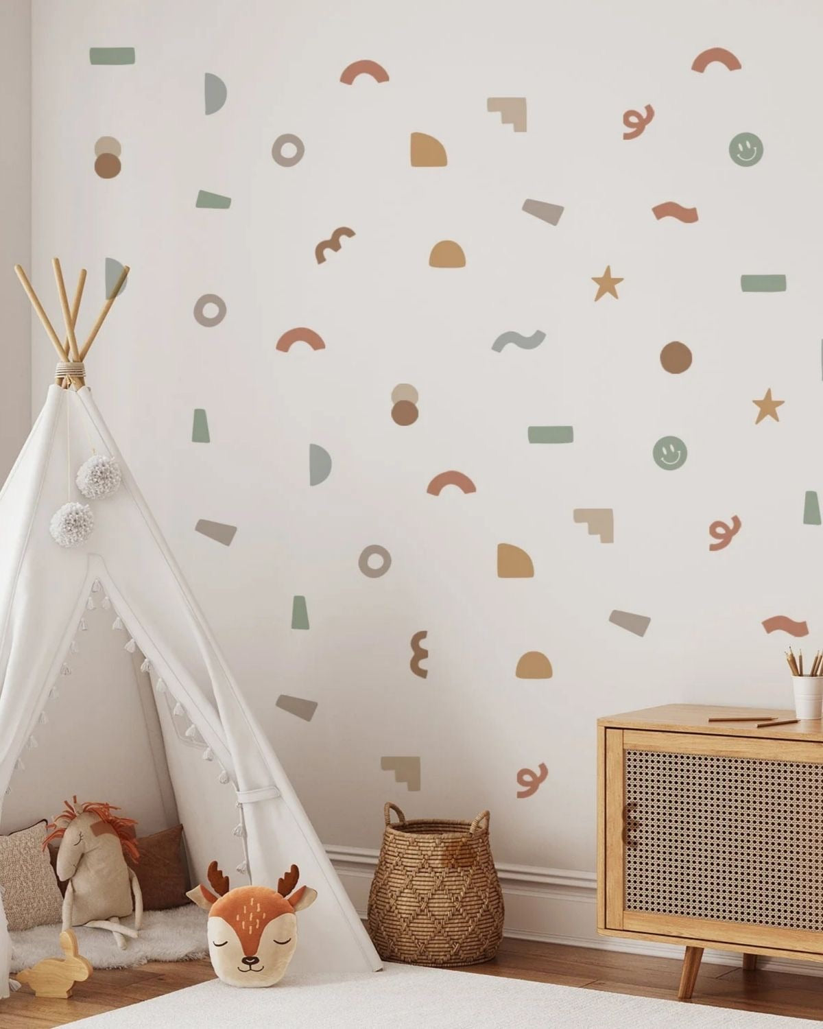 Stickers de Pared - Formas Abstractas Tierra