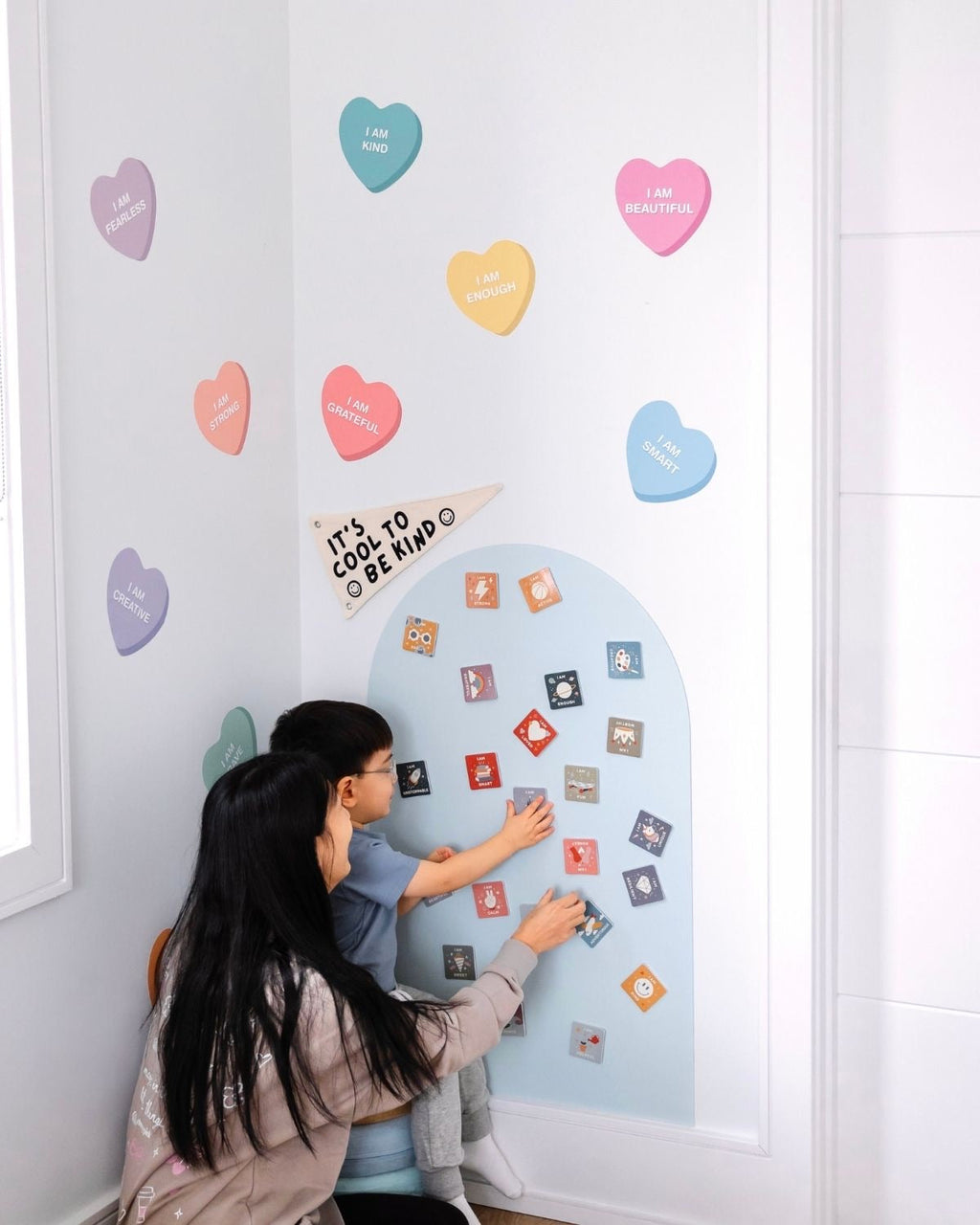 Stickers de Pared - Corazones de Afirmación Bright