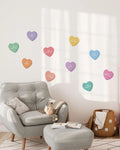 Stickers de Pared - Corazones de Afirmación Bright
