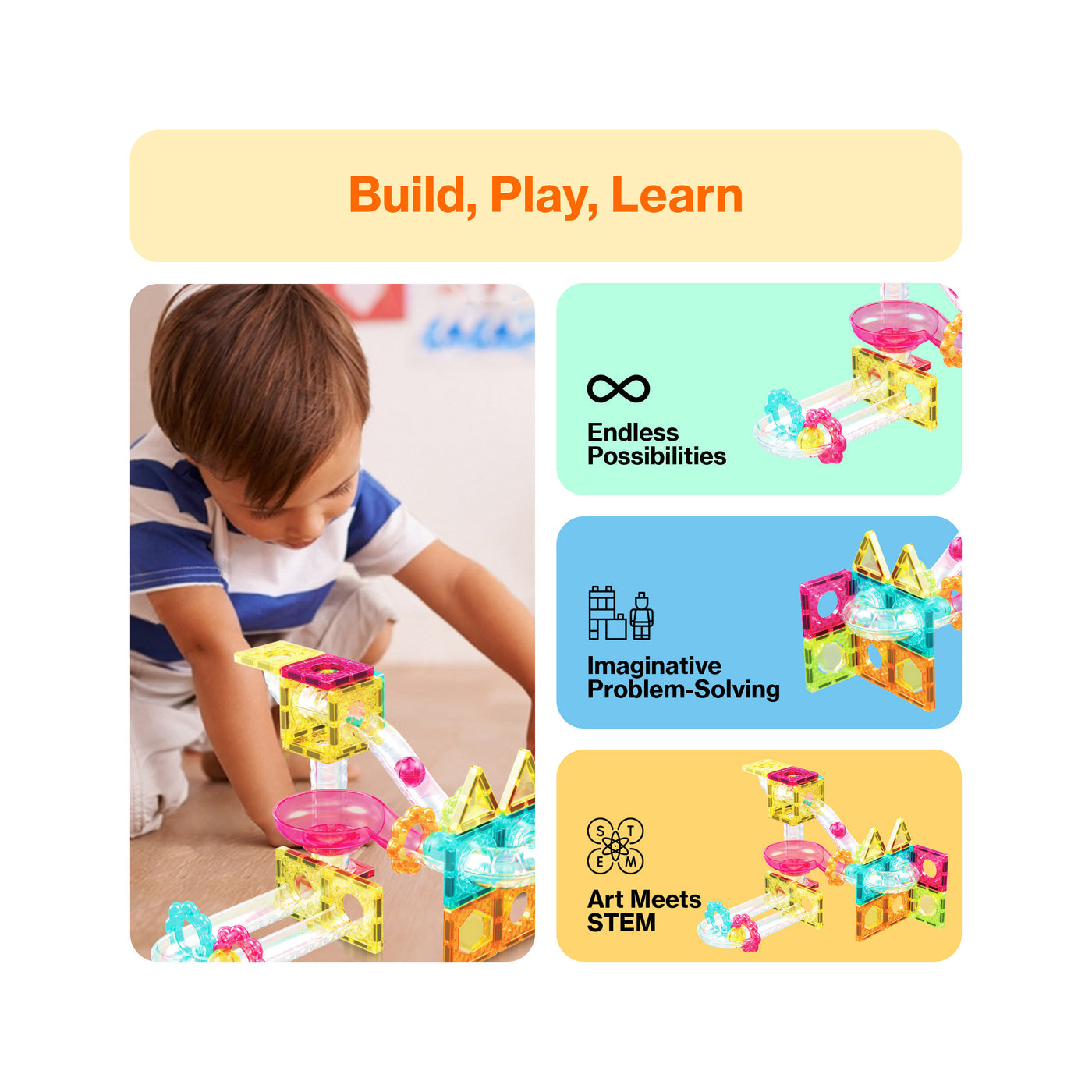 PicassoTiles - Circuito de Canicas Travel Size