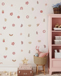 Stickers de Pared — Formas Abstractas Pastel