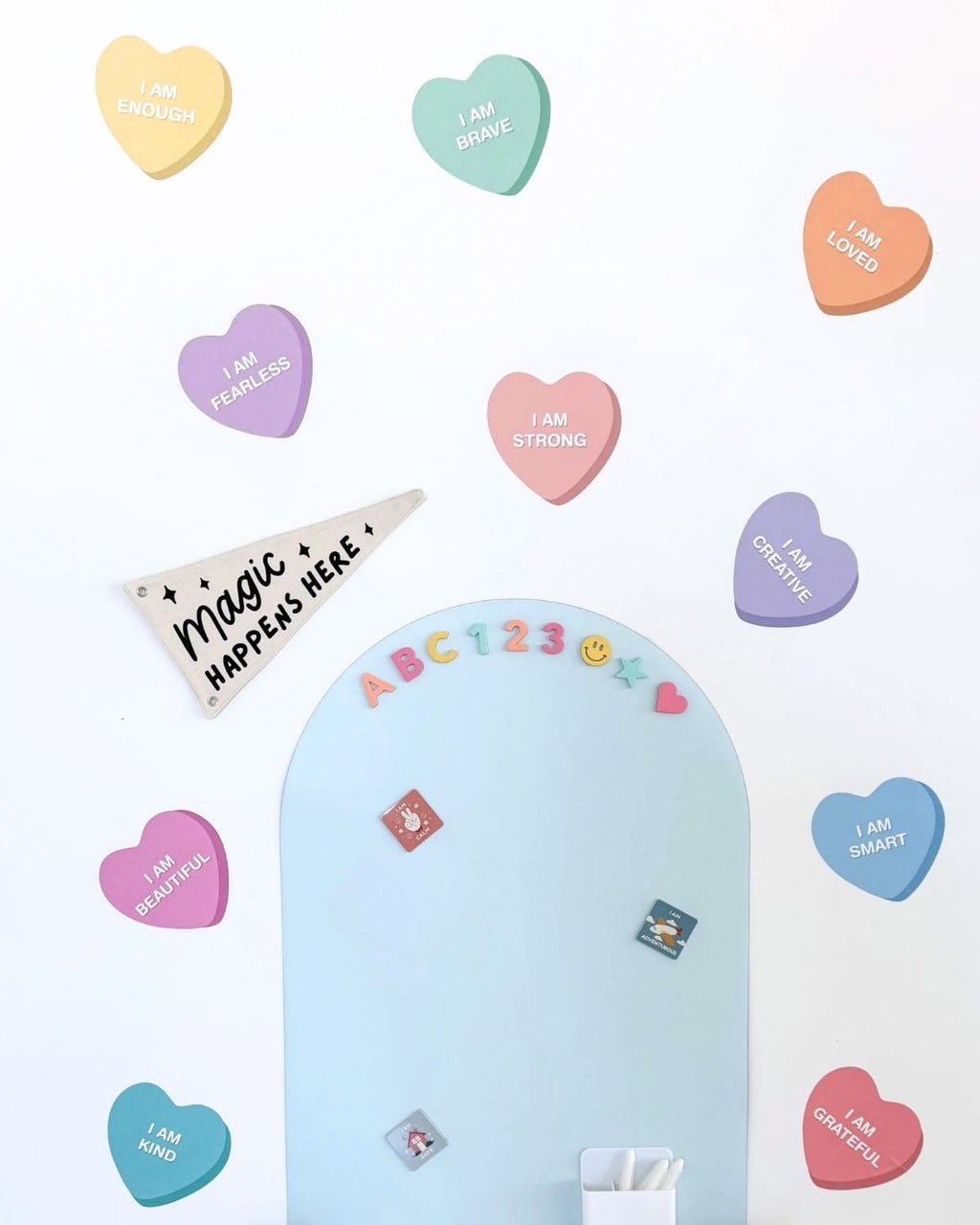 Stickers de Pared - Corazones de Afirmación Bright