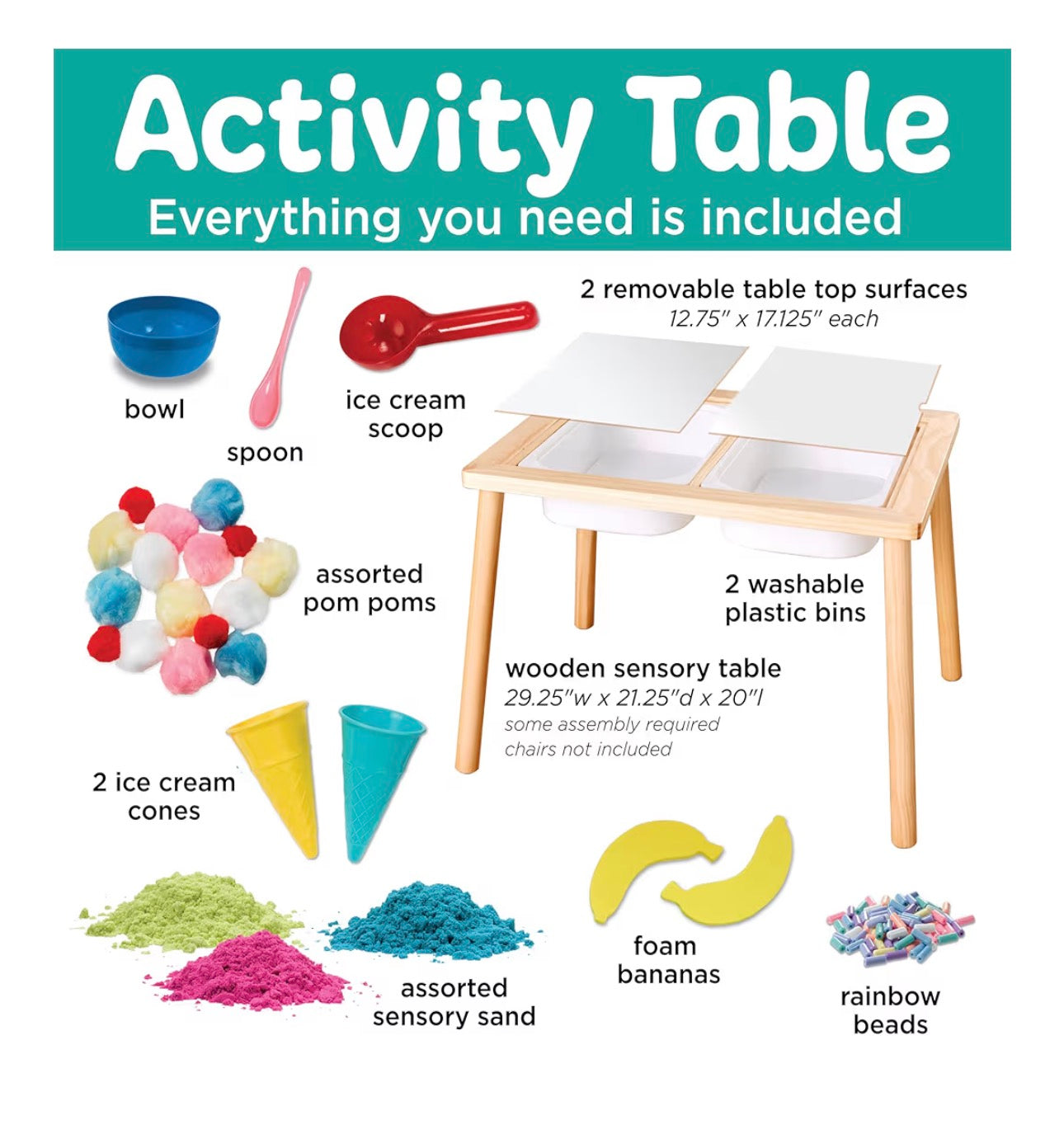 Deluxe Activity Sensory Table Ice Cream Shop