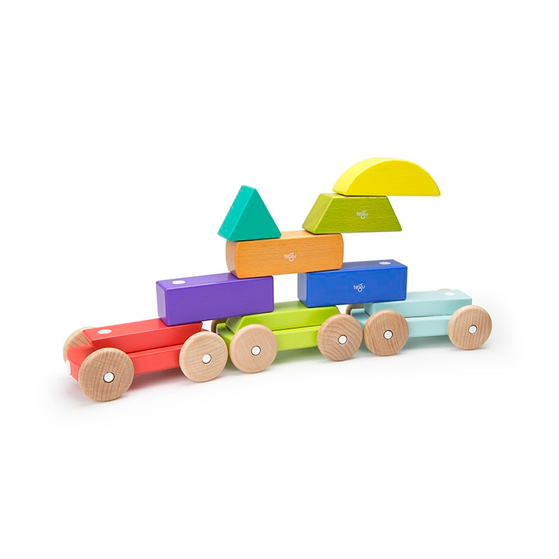 Tegu Magnetic Shape Train — Tren de Formas Magnético