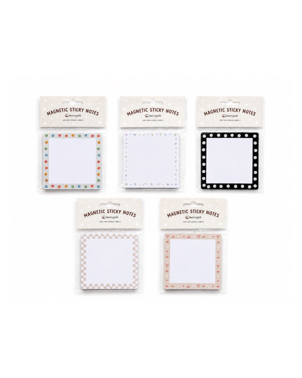 Magnetic Sticky Notes — Etiquetas Magnéticas Borrables (Pack de 10)