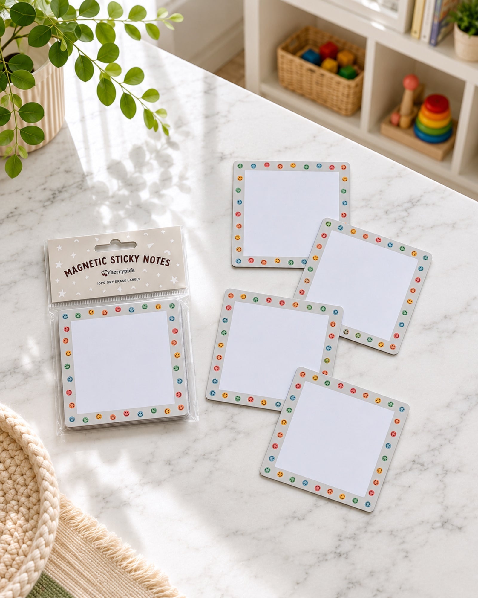 Magnetic Sticky Notes — Etiquetas Magnéticas Borrables (Pack de 10)