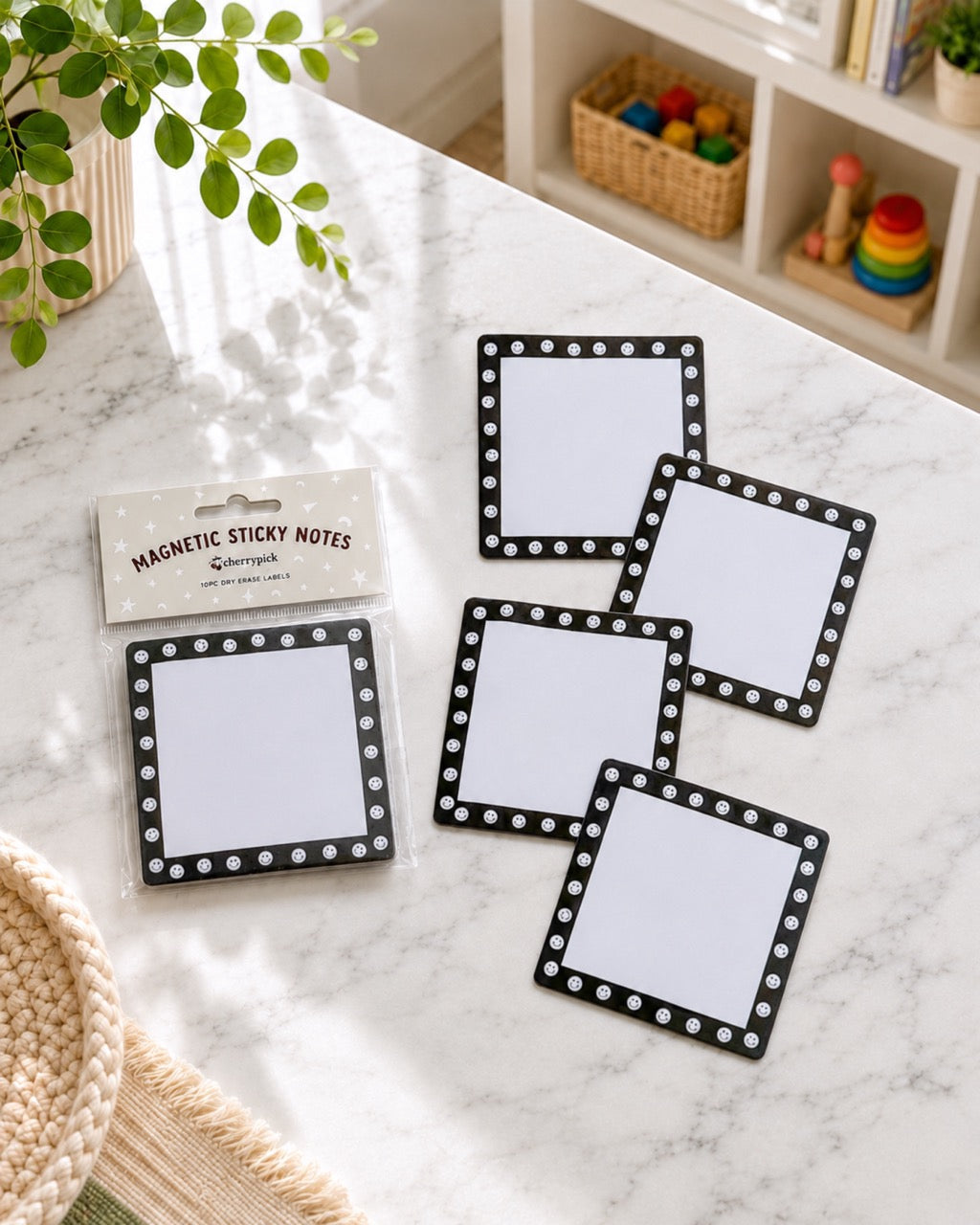 Magnetic Sticky Notes — Etiquetas Magnéticas Borrables (Pack de 10)