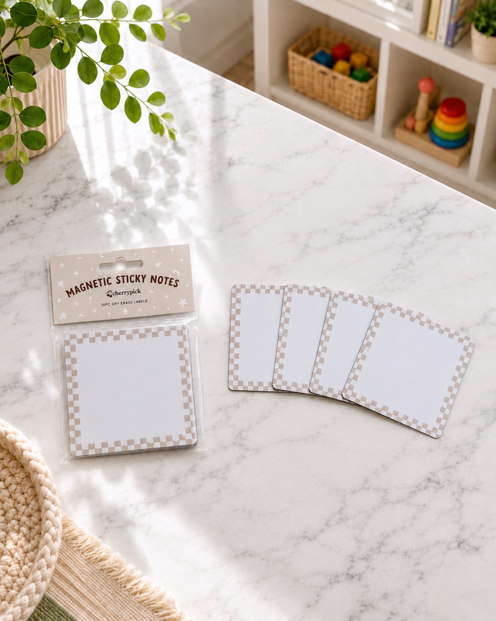 Magnetic Sticky Notes — Etiquetas Magnéticas Borrables (Pack de 10)