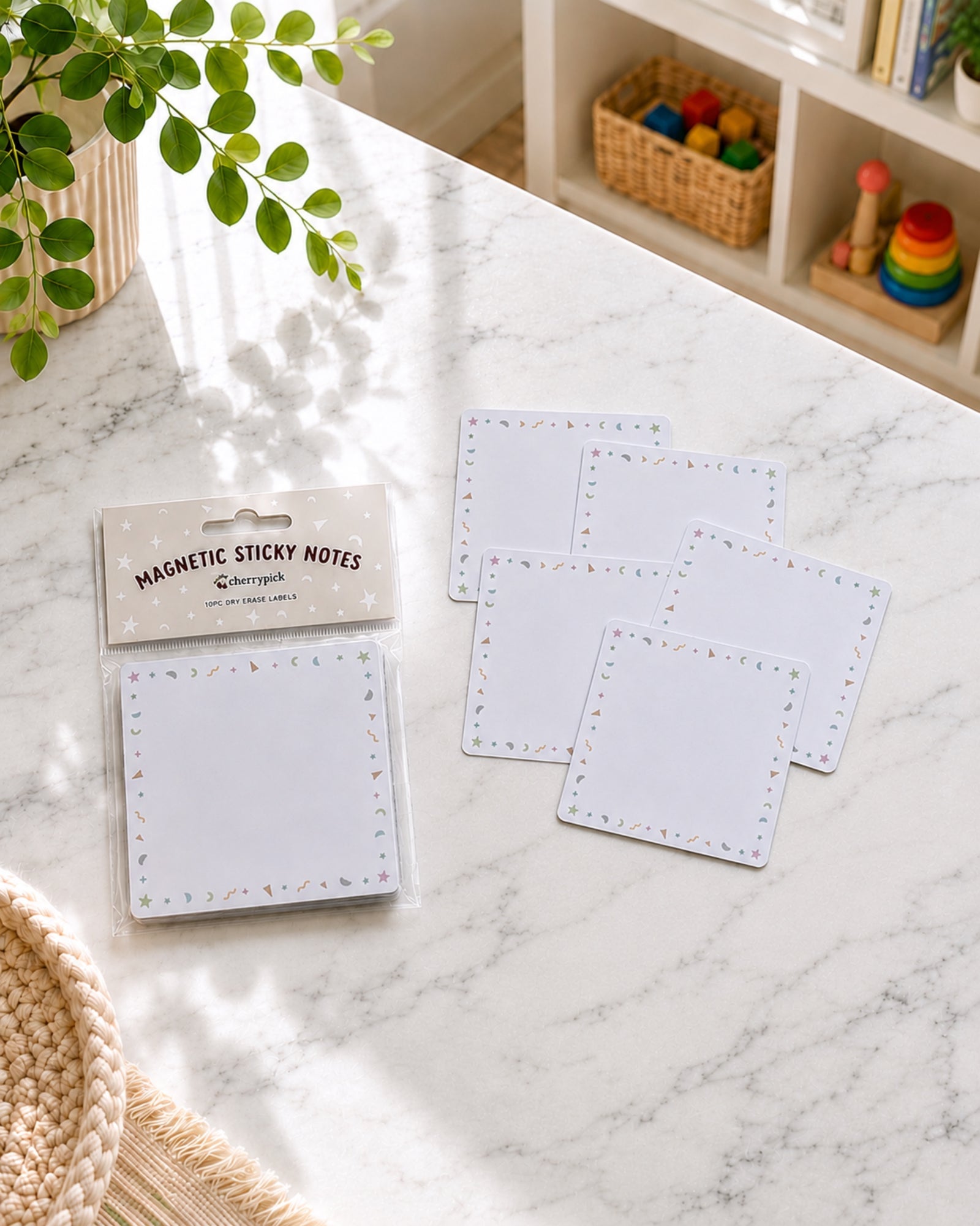 Magnetic Sticky Notes — Etiquetas Magnéticas Borrables (Pack de 10)