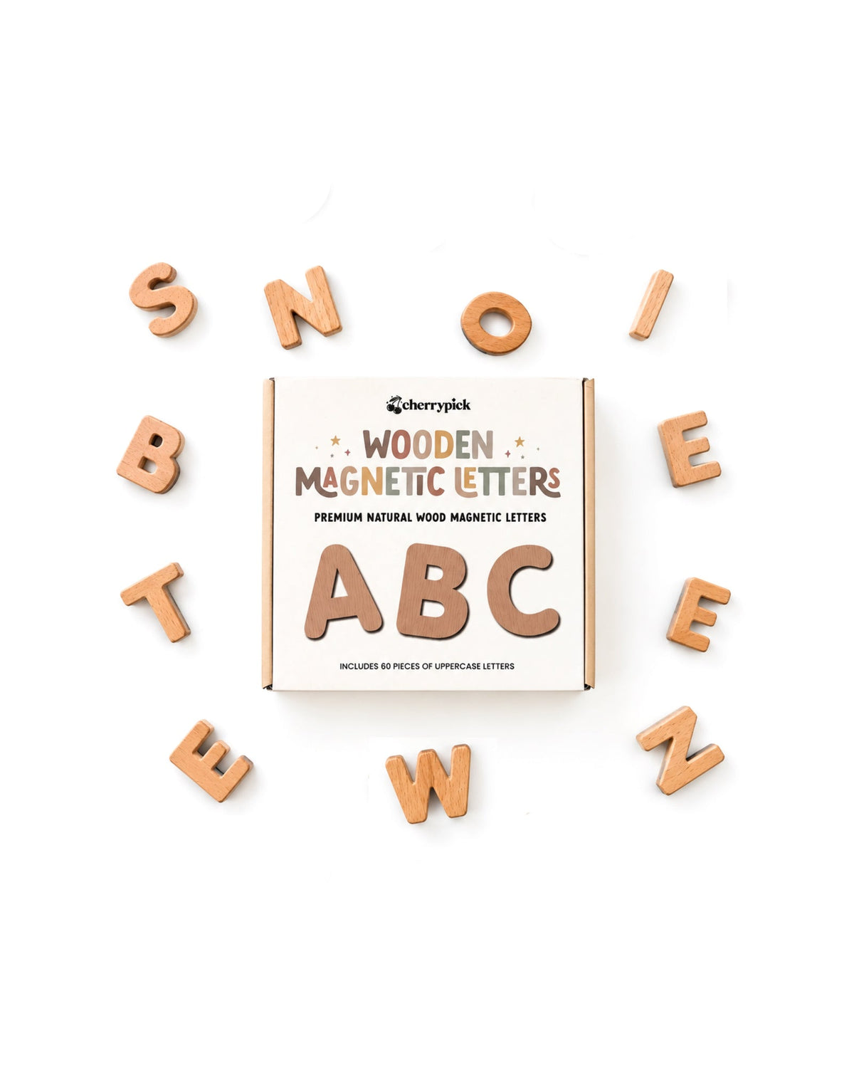 Letras Magnéticas de Madera (60 pzas)