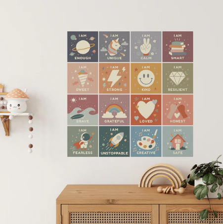 Stickers de Pared Reutilizables - Cuadros de Afirmaciones